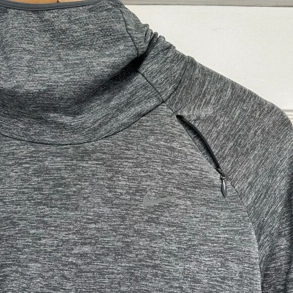 Nike Women's Dri-fit Element Cowl Neck Long Sleeve Running Hoodie Gray Small - Picture 3 of 7